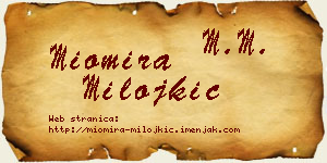 Miomira Milojkić vizit kartica